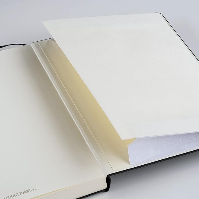 LEUCHTTURM1917 - Notebook Hardcover Master Slim A4+ - 123 Numbered Pages for Writing and Journaling (Sage, Ruled)