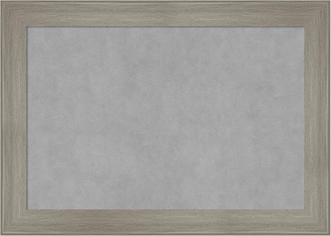 Amanti Art Grey Framed Magnetic Board 20x28 Medium Vision Board for use with Magnets, 100% Metal Sheet to Display Items as Office Decor or for Home Organization in mudroom, Kitchen or Kids Room
