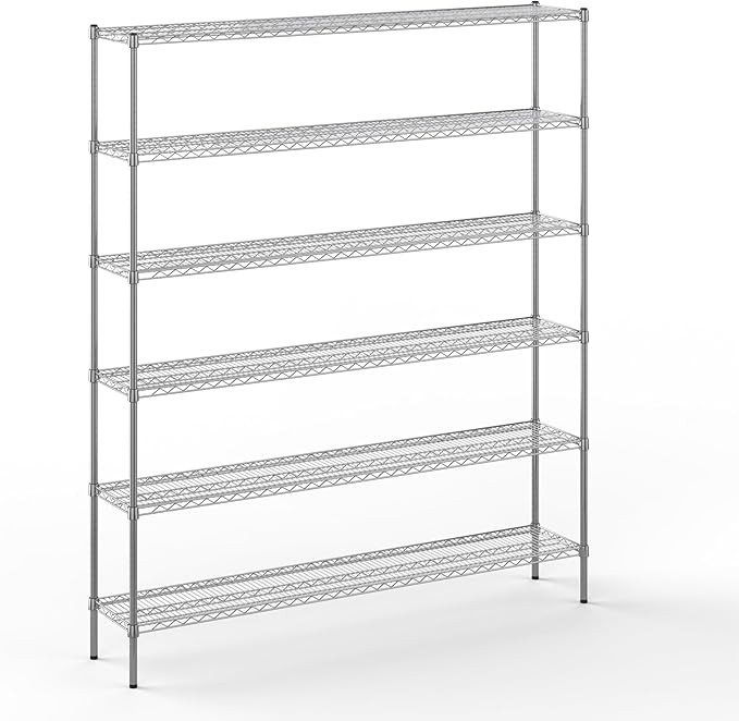 Regal Altair 14" Deep x 72" Wide x 86" Height Wire Shelving Kit | 6-Tier | NSF Commercial Storage Rack Unit