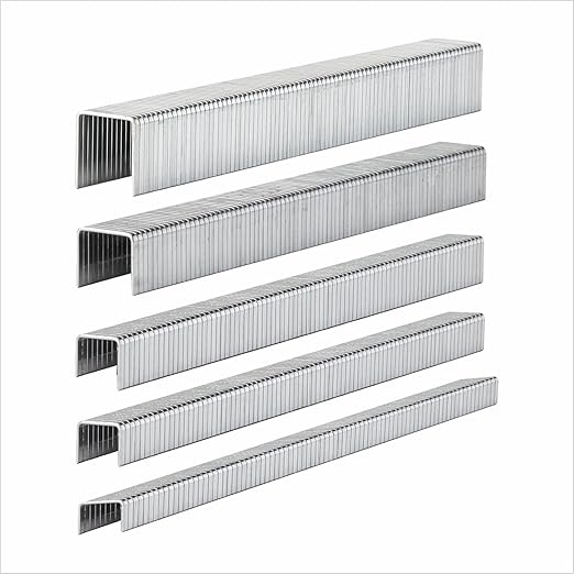 HW HAMWOO 20 Guage Galvanized T/50 Staples,5 Sizes Assorted Size Project Pack for Staple Gun or T-50 Stapler (1/4"+5/16"+3/8"+1/2"+9/16"-6720 pcs)