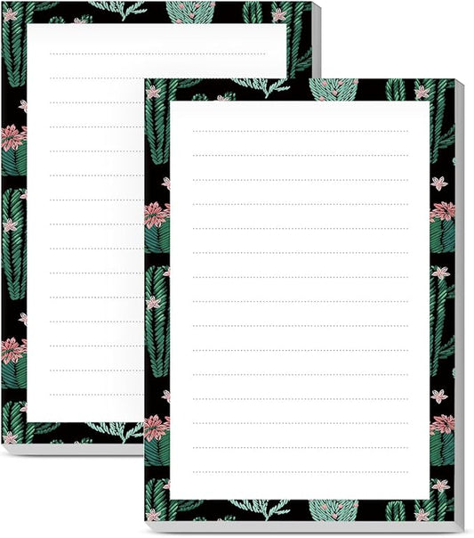 SXboxing Sticky Notes 4X6 Inches, 2 Pack Large Cute Self-Stick Pads, Bright Funny Memo Pads Easy to Stick for Home, Office Boho Cacti