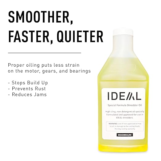 IDEAL 6 Bottles of Special High-Cling Lubricating Oil for ideal Shredders, Great for Any Automatic Oiler, Non-Toxic, Non-Detergent, Extend Life of Your Shredder (6 Bottles, 1 Quart Each)