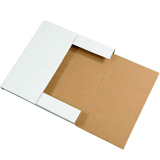 Tape Logic TLM24242BF Easy-Fold Mailers, 24" x 24" x 2", White (Pack of 20)
