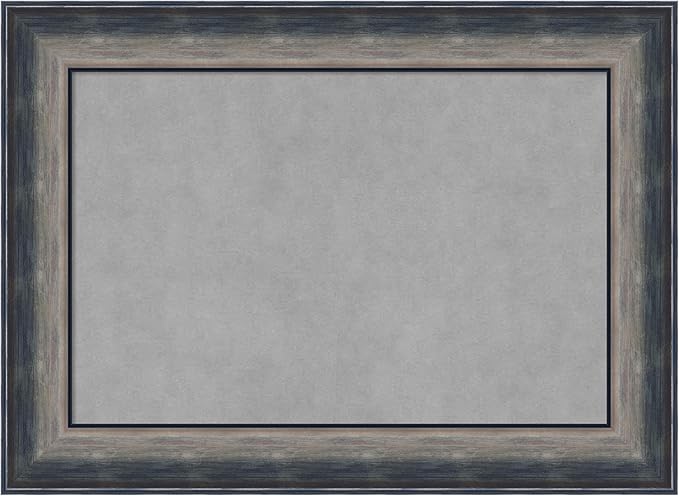 Amanti Art Silver Framed Magnetic Board 22x30 Medium Vision Board for use with Magnets, 100% Metal Sheet to Display Items as Office Decor or for Home Organization in mudroom, Kitchen or Kids Room