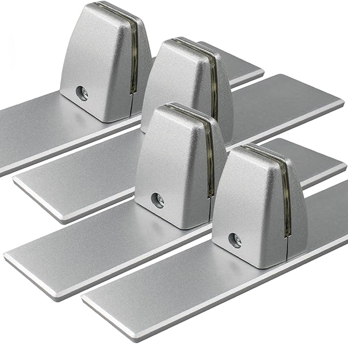 Sneeze Guard Clamp Bracket 4 Pcs Shield Base for Countertops, Heavy Duty Aluminum Partition Stand for Clear Acrylic Desktop Reception
