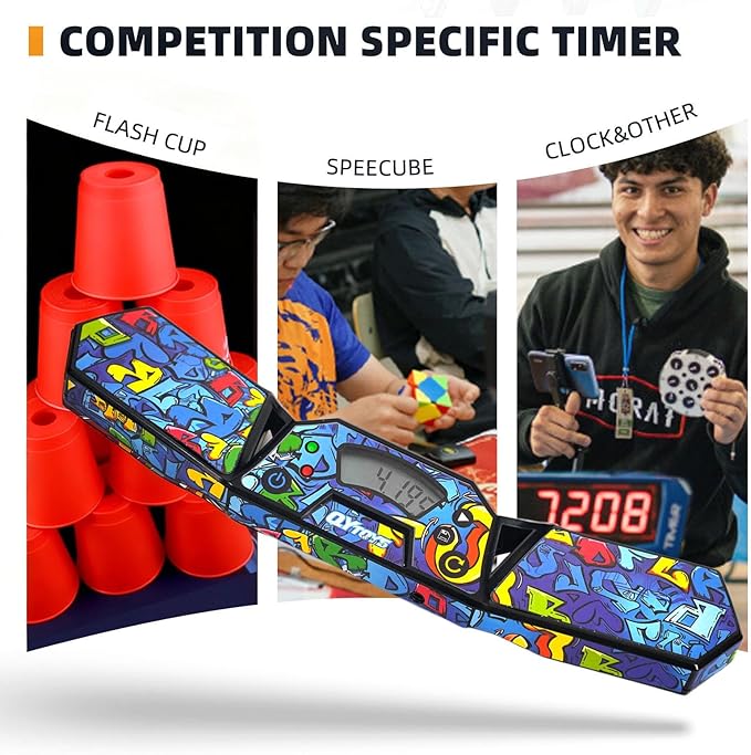 Professional Speed Cube Timer,Touch Control Timer with Display,Cube Race Stack Competition a Great Gift for Boys and Girls