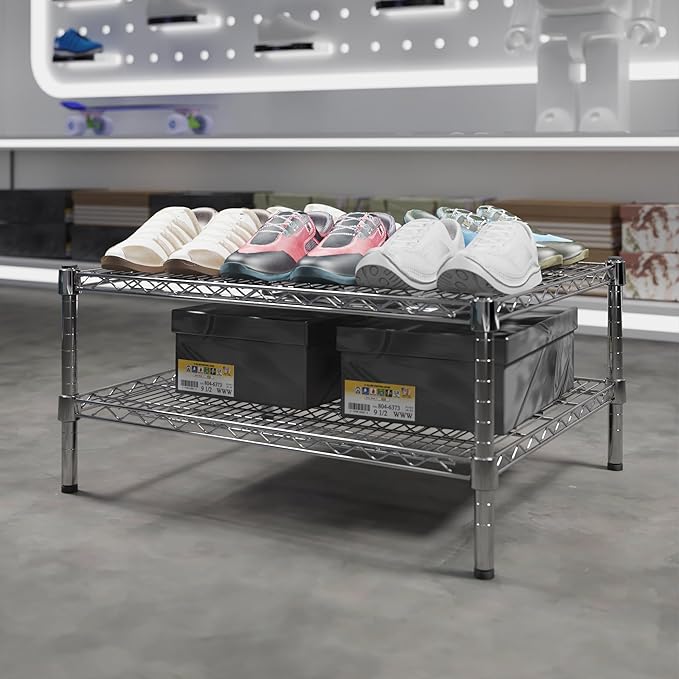 Regal Altair 24" Deep x 30" Wide x 14" Height Wire Shelving Kit | 2-Tier | NSF Commercial Storage Rack Unit