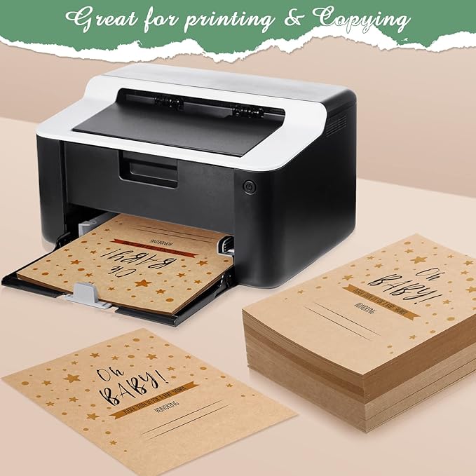 Fainne 200 Sheets 8.5 x 11 Inches Card stock Thick Paper Heavyweight Card Stock Printer Paper 250 GSM 92 lb Cover 170 lb Text for Invitations Menus Crafts DIY Projects(Brown)
