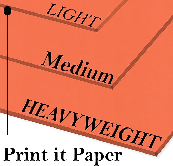 Print It - Vellum Bristol Colored Cardstock Cover Paper, 67 Lb, 8.5" X 11”, Heavyweight Colored Cardstock for Crafts, School, Invitations, And Office Use - Decoration Drawing 250/Case-Saffron Orange