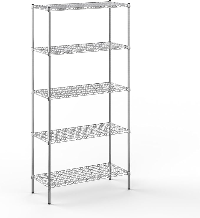 Regal Altair 18" Deep x 42" Wide x 86" Height Wire Shelving Kit | 5-Tier | NSF Commercial Storage Rack Unit