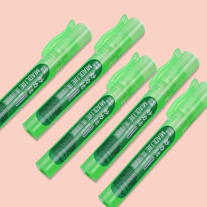 Liquid Paper Correction Fluid Pen, Green, 5.51 Inches, Quick-Drying Formula with Lanyard Attachment (Green)