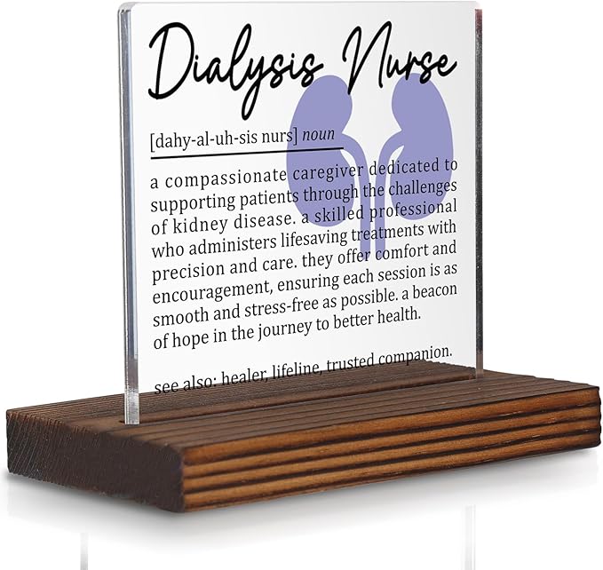Dialysis Nurse Gifts, Thank You Appreciation Gifts for Dialysis Nurse Week Graduation Birthday Christmas Office Desk Decor Decorative Signs Plaque PA001