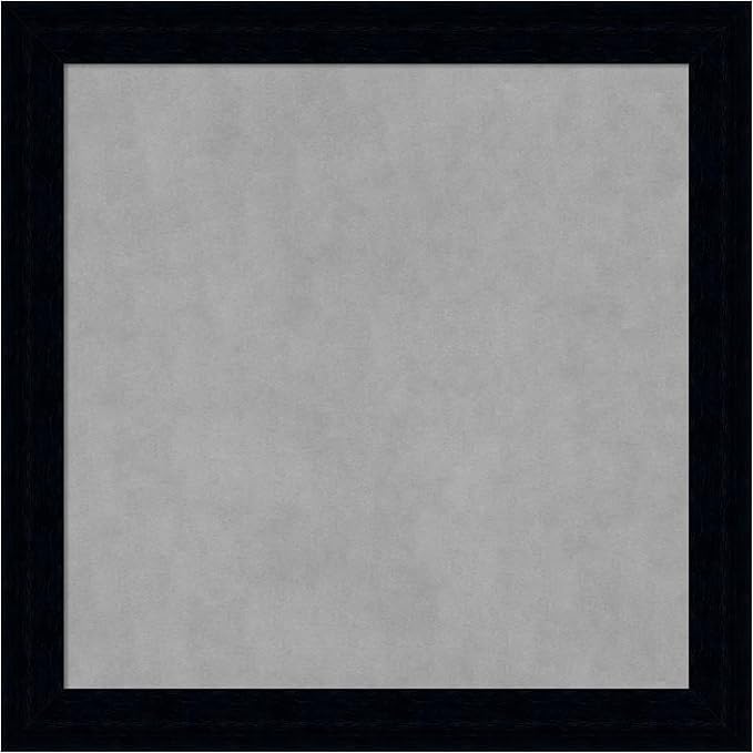 Amanti Art Black Framed Magnetic Board 28x28 Medium Vision Board for use with Magnets, 100% Metal Sheet to Display Items as Office Decor or for Home Organization in mudroom, Kitchen or Kids Room