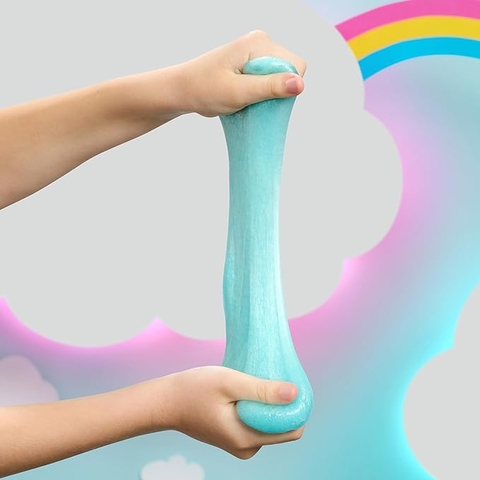 Elmer’s Neon Sky Slime Kit, Includes Transparent Color Liquid Glue, Crunchy and Cherry Limeade Scented Activators, 4 Piece Kit - Perfect for Birthday Parties, Gift Idea, Kids Activity
