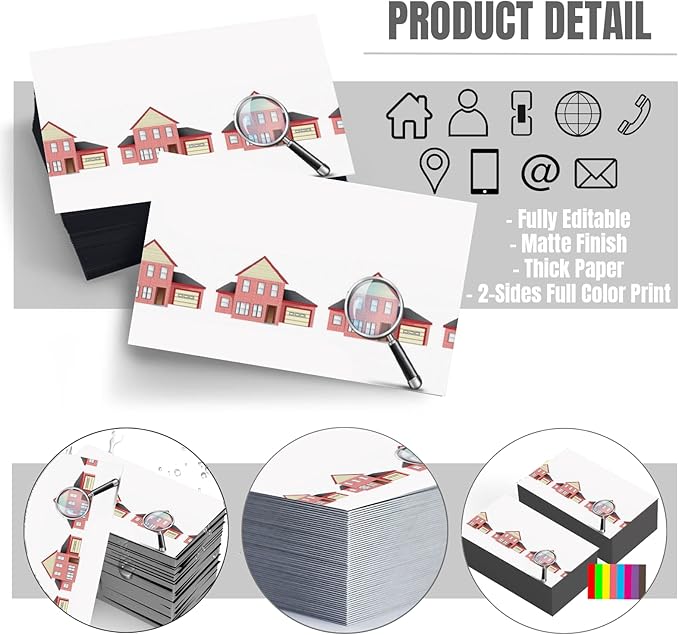 Custom Business Cards Double-Sided Personalized Stationery | Professional 300GSM Matte Paper for Small Business | 3.5x2 Inch
