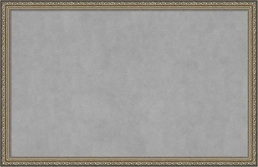 Amanti Art Silver Framed Magnetic Board 22x34 Large Vision Board for use with Magnets, 100% Metal Sheet to Display Items as Office Decor or for Home Organization in mudroom, Kitchen or Kids Room