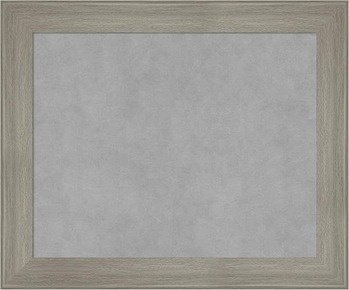 Amanti Art Grey Framed Magnetic Board 20x24 Small Vision Board for use with Magnets, 100% Metal Sheet to Display Items as Office Decor or for Home Organization in mudroom, Kitchen or Kids Room