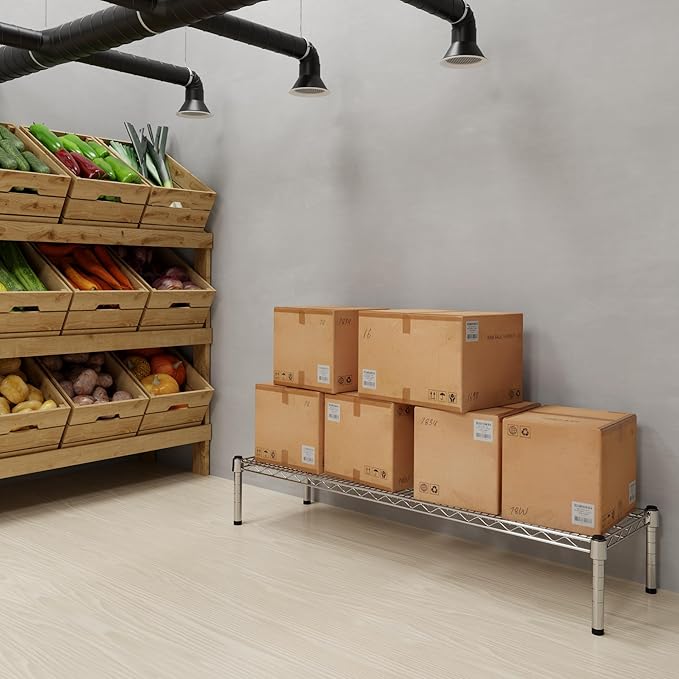 Regal Altair 14" Deep x 48" Wide x 8" Height 1-Tier Wire Shelving Kit | NSF Commercial Storage Rack Unit