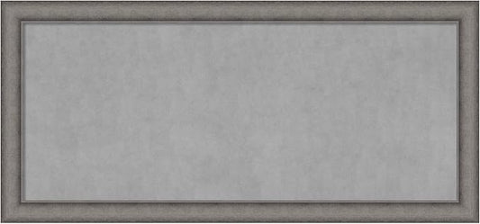 Amanti Art Grey Framed Magnetic Board 24x52 Oversize Vision Board for use with Magnets, 100% Metal Sheet to Display Items as Office Decor or for Home Organization in mudroom, Kitchen or Kids Room