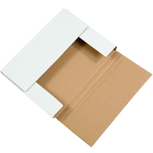 Tape Logic TLM1BK Easy-Fold Mailers, 11 1/8" x 8 5/8" x 2" White (Pack of 50)