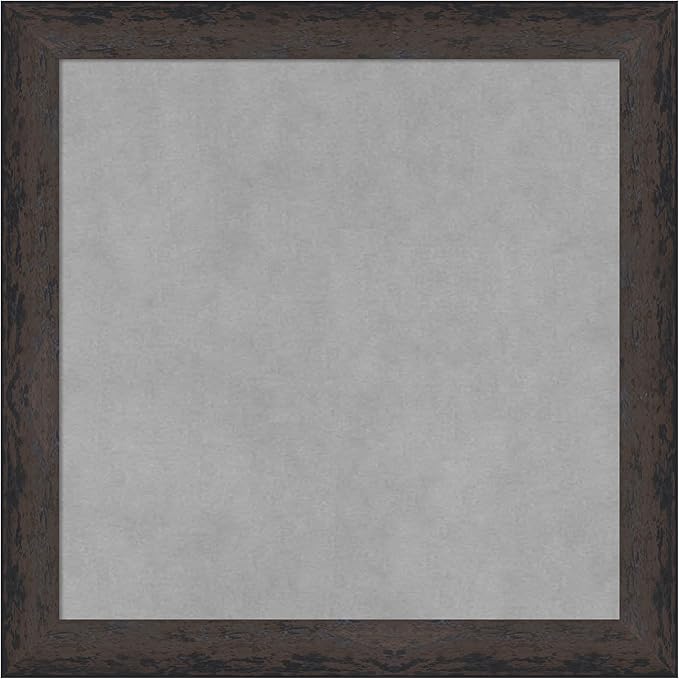 Amanti Art Black Framed Magnetic Board 19x19 Small Vision Board for use with Magnets, 100% Metal Sheet to Display Items as Office Decor or for Home Organization in mudroom, Kitchen or Kids Room