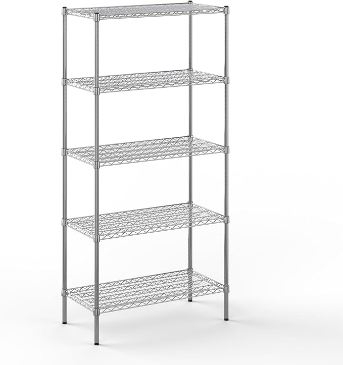 Regal Altair 18" Deep x 36" Wide x 74" Height Wire Shelving Kit | 5-Tier | NSF Commercial Storage Rack Unit