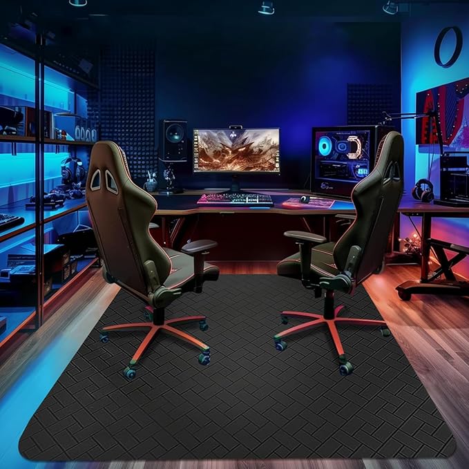 Gaming Chair Mat for Hard Floor, 75"x60" Large Computer Chair Mat, Multi-Purpose Desk Floor Protector for Work, Home, Gaming