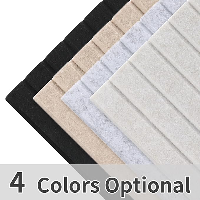 Smarpau Large Cork Board for Walls, 48"x36" Bulletin Board, 12 Pack Slat Felt Wall Tiles with Pushpins Removable Security Tabs, Pin Board for Office Wall Organizer Protector -Black