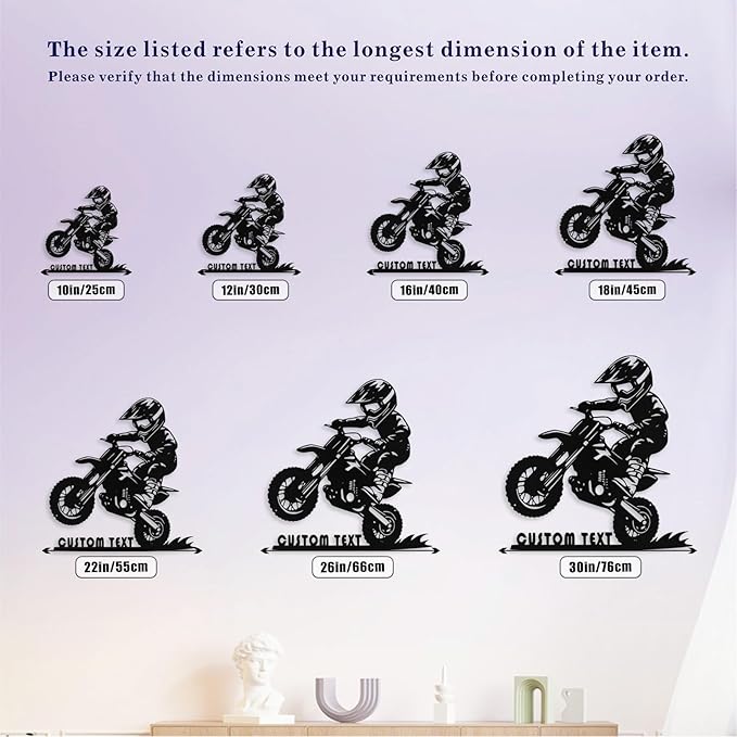 Custom Motorcycle Metal Signs Personalized Dirt Biker Name Sign Custom Garage Decor Motorbikes Wall Art Decor Motorcycle Sign Men Room D ecorate Gifts for Men Husband Rider