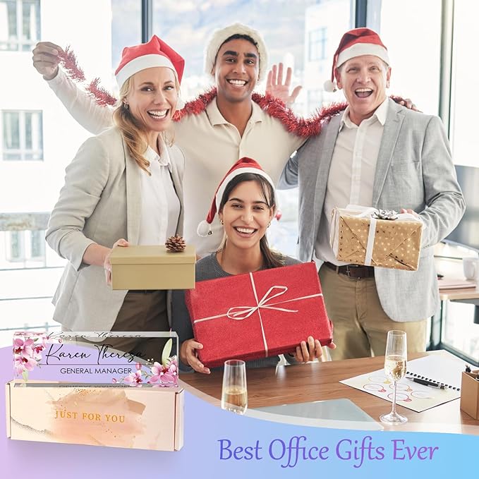 Custom Office Name Plate, Personalized Gifts for Women & Employees, Office Desk Accessory (Pink Orchid)