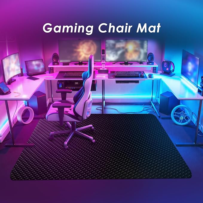 Vicwe Gaming Chair Mat for Hard Floor,51" x 63" Computer Chair Mat for Tile Floor,Anti-Slip Hard Floor Protector Rolling Chair for Office Home
