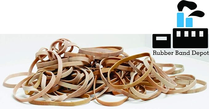 Rubber Bands, Rubber Band Depot, Size #117, Approximately 50 Rubber Bands Per Bag, Rubber Band Measurements: 7" x 1/8'' - 1/4 Pound Bag