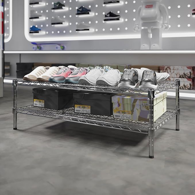 Regal Altair 24" Deep x 42" Wide x 14" Height Wire Shelving Kit | 2-Tier | NSF Commercial Storage Rack Unit