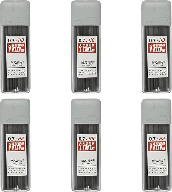 PATIKIL 600Pcs HB Mechanical Pencil Lead, 0.7mm Black Lead Refill Break Resistant Pencil Refills for Writing Supplies, Grey