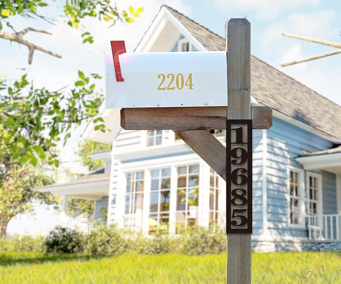 Vertical Metal House Numbers for Outside Modern Address Numbers for House Address Signs for Houses Large Custom House Number Sign House Number Plaque Address Plaque Mailbox Numbers Street Number Sign