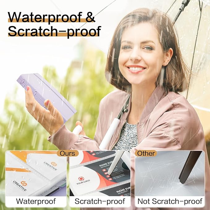 deli Business Card Holder, 180 Cards Book Portable Business Card Organizer for Men & Women, Professional Credit Cards Binder, Purple