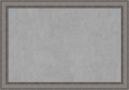 Amanti Art Grey Framed Magnetic Board 28x40 Large Vision Board for use with Magnets, 100% Metal Sheet to Display Items as Office Decor or for Home Organization in mudroom, Kitchen or Kids Room