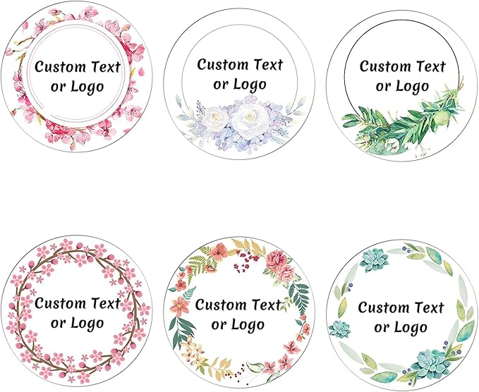 JOVELLO Personalized Custom Stickers - 60-1000 PCS Circle Custom Labels for Business, Logo, Office, Parties, etc (Labels Stickers-4)