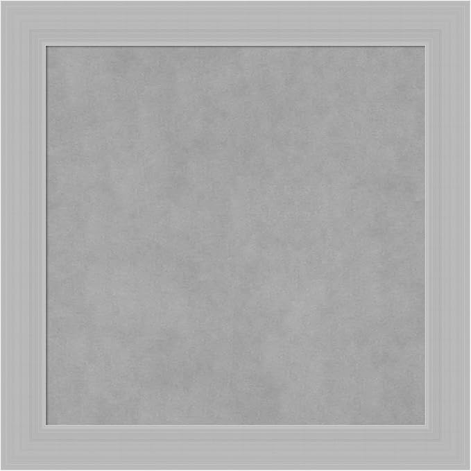 Amanti Art Silver Framed Magnetic Board 24x24 Medium Vision Board for use with Magnets, 100% Metal Sheet to Display Items as Office Decor or for Home Organization in mudroom, Kitchen or Kids Room