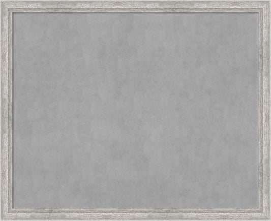 Amanti Art Silver Framed Magnetic Board 35x43 X-Large Vision Board for use with Magnets, 100% Metal Sheet to Display Items as Office Decor or for Home Organization in mudroom, Kitchen or Kids Room