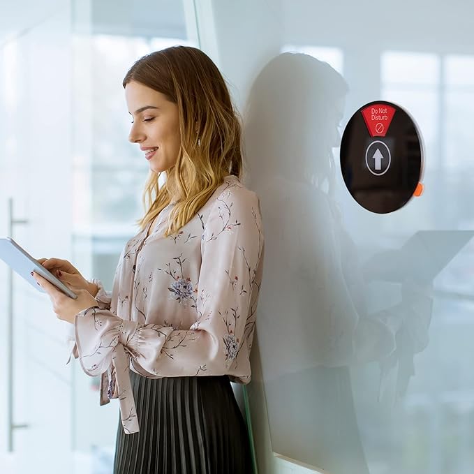 Out of Office Sign for Door - 5 Options Status Private, In a Meeting, Do Not Disturb, Working Remotely, In Out Available and Away