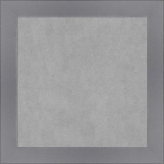 Amanti Art Grey Framed Magnetic Board 14x14 X-Small Vision Board for use with Magnets, 100% Metal Sheet to Display Items as Office Decor or for Home Organization in mudroom, Kitchen or Kids Room