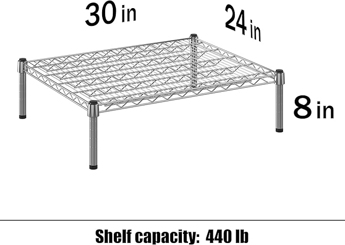 Regal Altair 24" Deep x 30" Wide x 8" Height Wire Shelving Kit | 1-Tier | NSF Commercial Storage Rack Unit