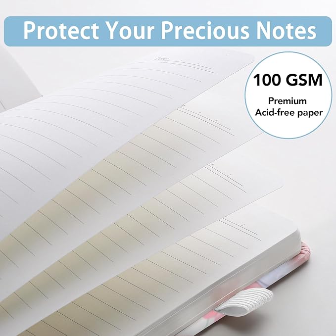 Thboxes 160 Pages Lined Journal Notebook, 5.71" X 8.27" Writing & Journaling Hardcover Executive Notebooks for Student Worker Women Men Notepads Journals for Writing Travel & Organization, Floral