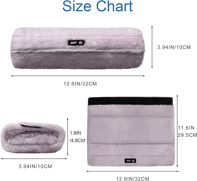SPRING SEAON Wheelchair Armrest Covers 2 Pack Soft Memory Foam Wheelchair armrest Pads Wicking Washable for Office Transport Chair (Purple)