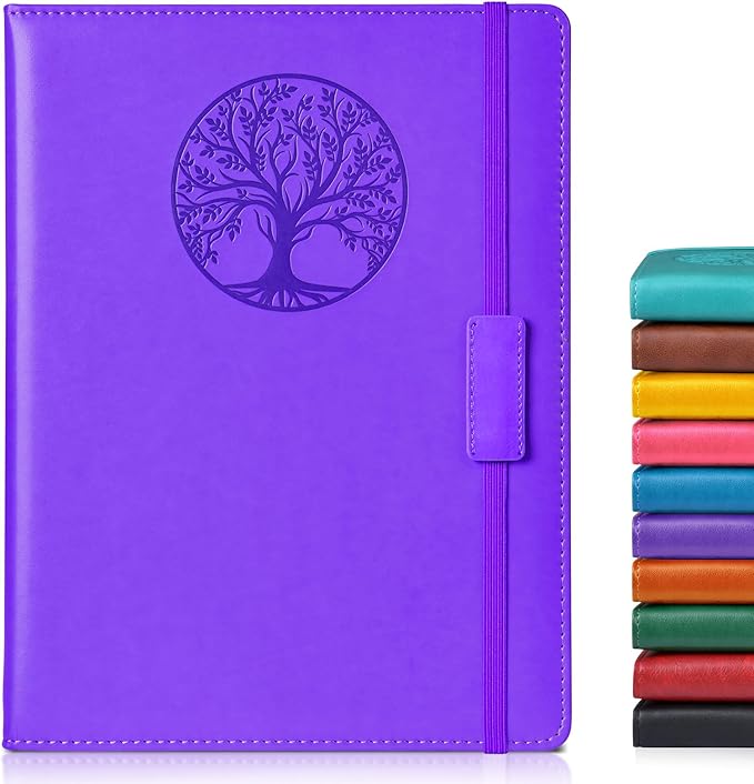 Biuwory Lined Journal Notebook for Women Men,256 Pages B5 Large Hardcover Leather Journals for Writing,Travel,Business,Work & School,College Ruled Notebooks for Note Taking,Diary Notepad 7.8"×10.2"
