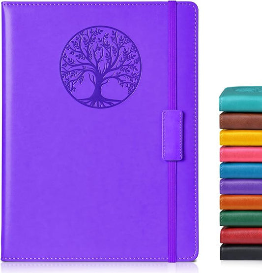 Biuwory Lined Journal Notebook for Women Men,256 Pages B5 Large Hardcover Leather Journals for Writing,Travel,Business,Work & School,College Ruled Notebooks for Note Taking,Diary Notepad 7.8"×10.2"