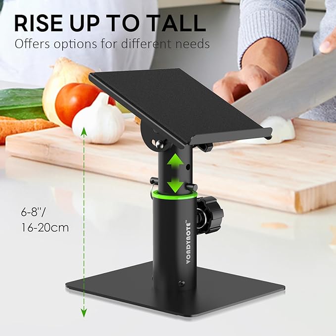 Vondynote Set of 2 Tablet Stand Holders Desktop Stands Angle Height Adjustable for iPad, Phone, mini Monitors, Kindle