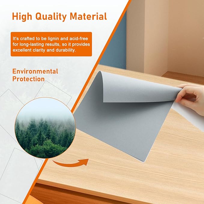 Guakicae 32 Sheets Grey Cardstock 8.5 x 11 Printer Paper, 80lb Thick Silver Card Stock for Cards Making, Invitations, Certificates, Anniversary Cards, Office Printing