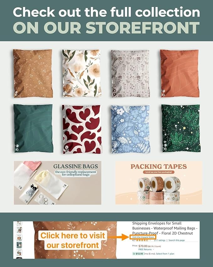 Poly Mailers 6 x 9 Inch - 100 pack Biodegradable Shipping Bags for Stationery and Small Accessories - Impack Self-Seal Waterproof Thick Mailing Envelope for Small Items - Crimson Grove